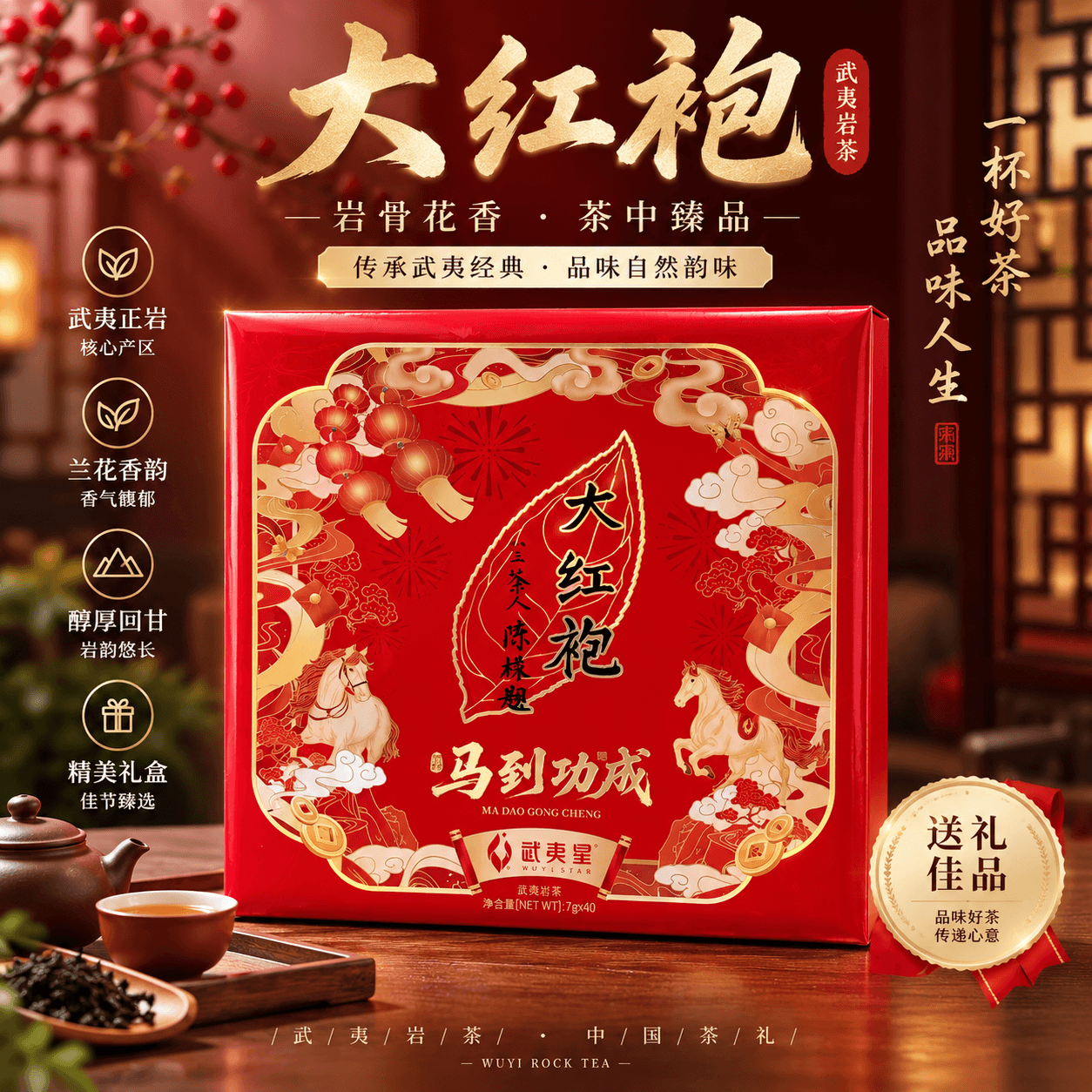武夷星大红袍马到成功